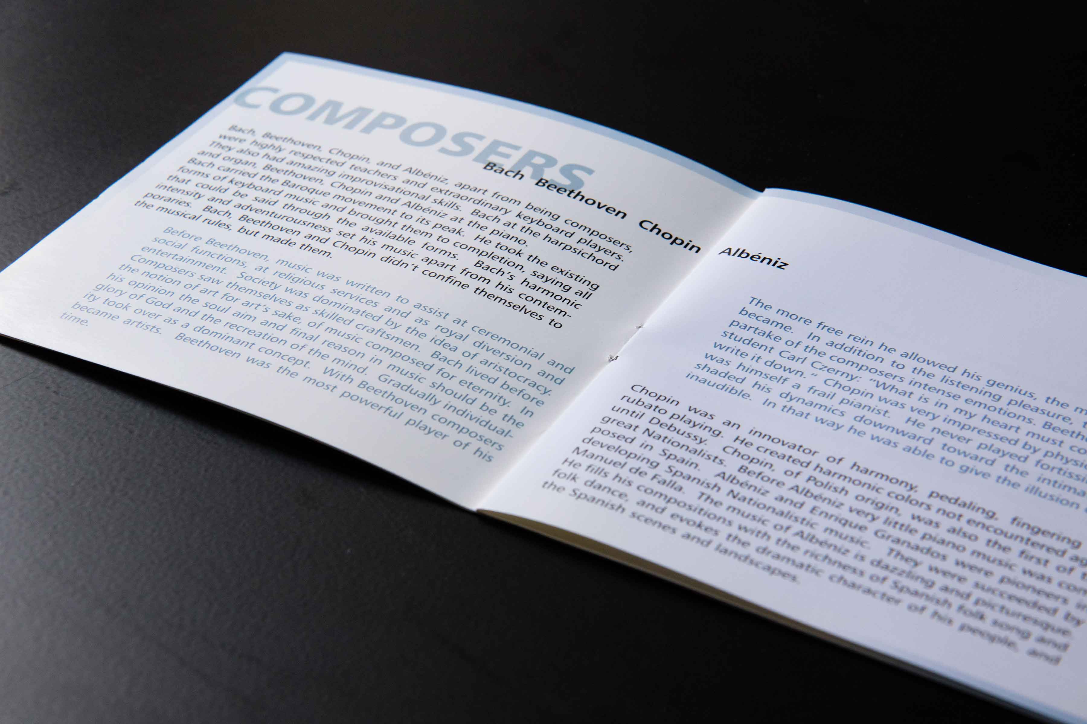 Eva composing at the piano