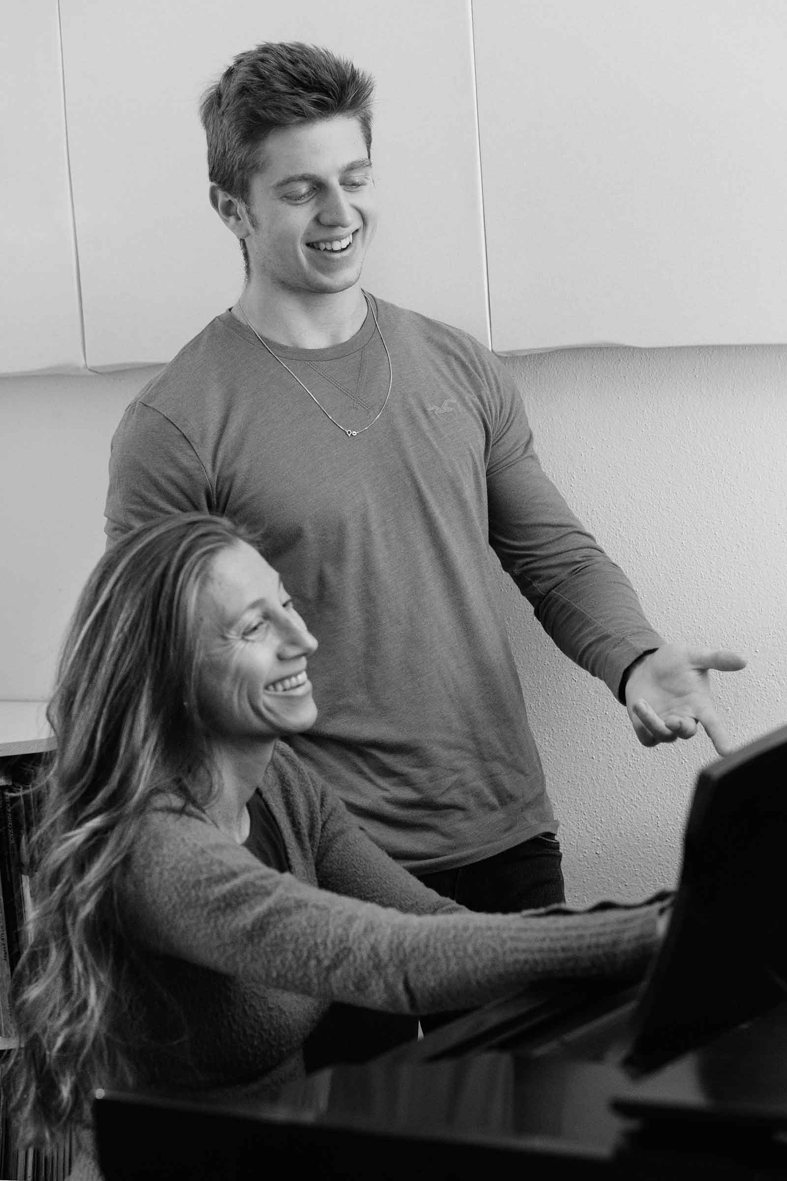 Eva teaching a young student