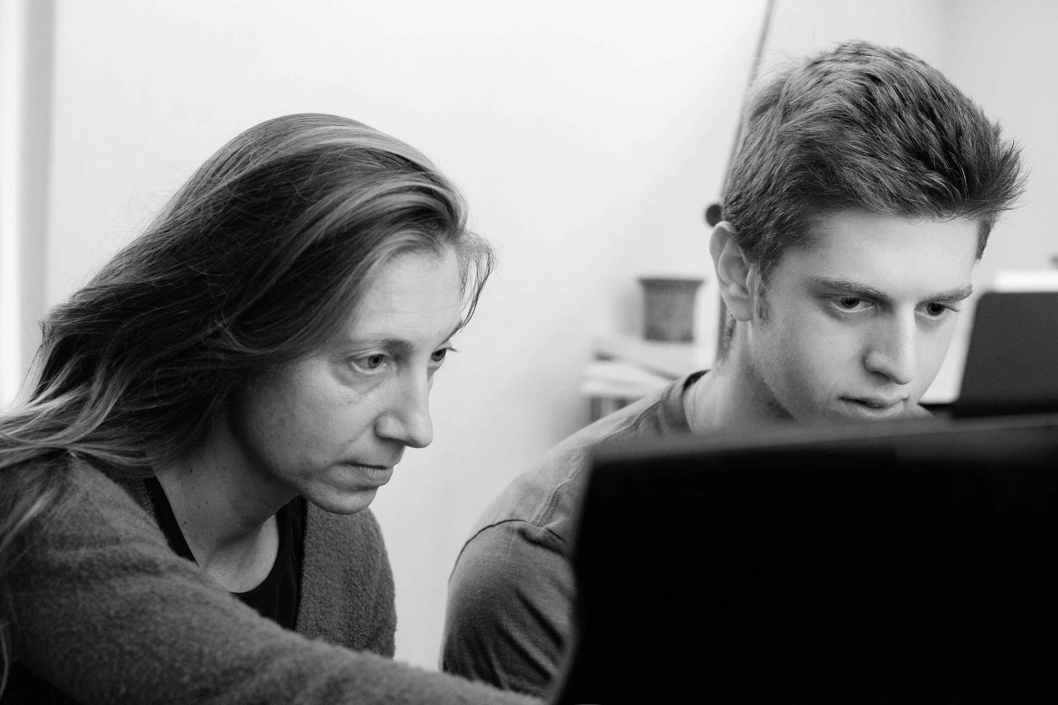 Eva teaching a young student